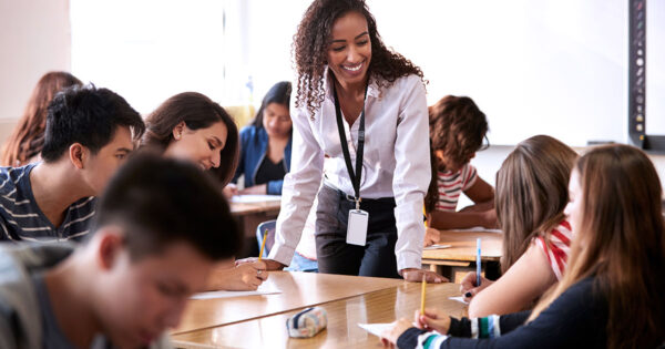 Teacher in the classroom school transformation