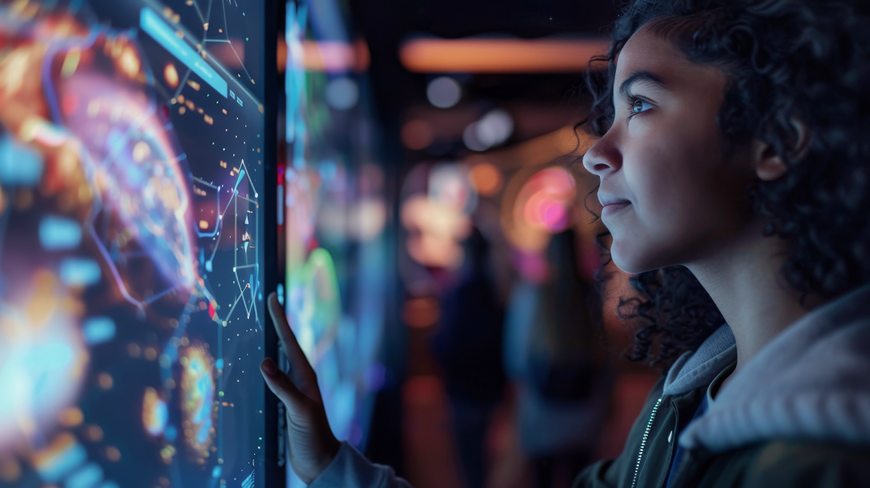 Student using AI to study