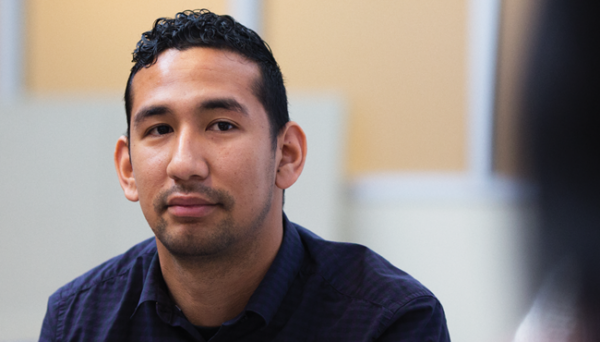 Hispanic Male Community College Student