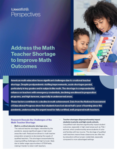 Address Math Teacher Shortage Resource Image