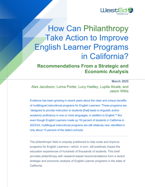 How Can Philanthropy Take Action to Improve English Learner Programs in California? Resource Image