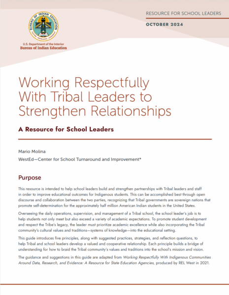 Working Respectfully with Tribal Leaders Guide Cover Image