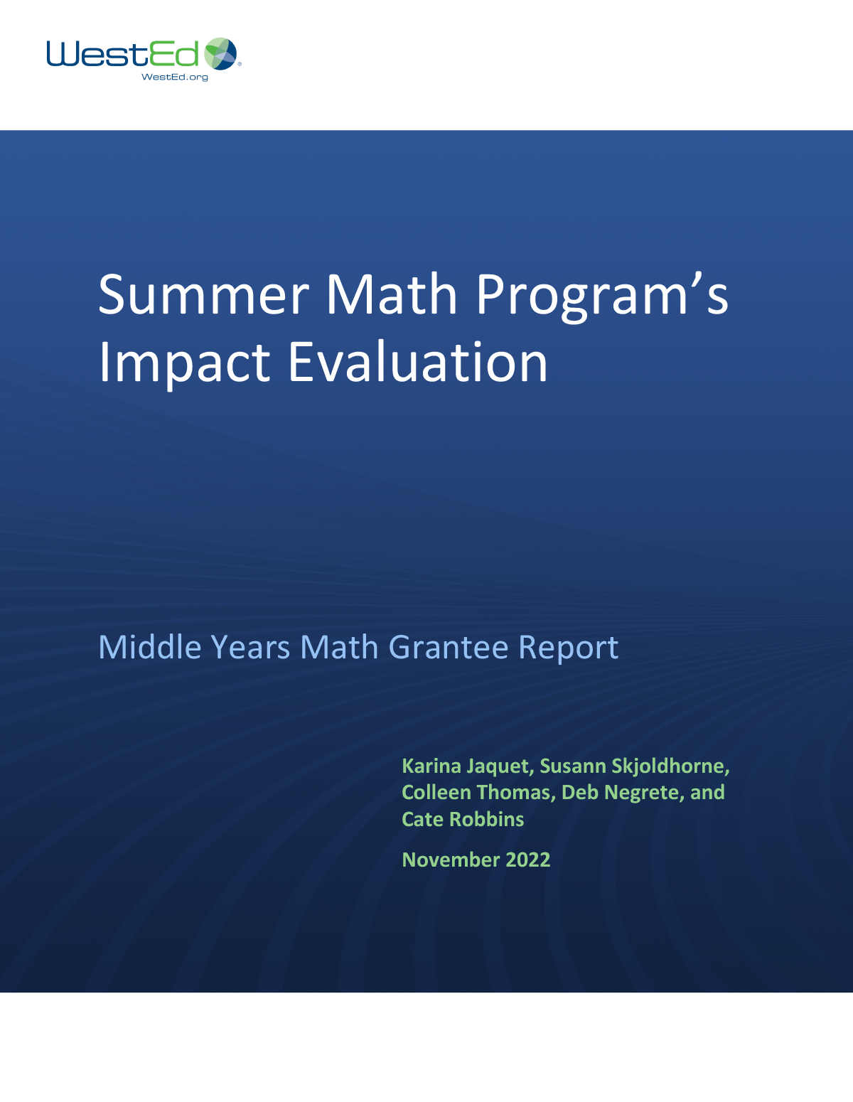 Summer Math Program’s Impact Evaluation
